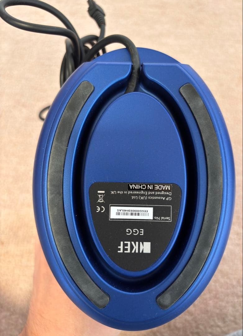 KEF ワイヤレススピーカー 青 卵型