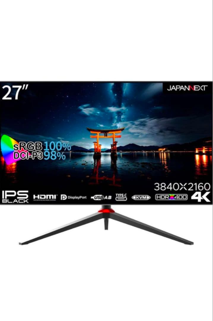 4K モニター JAPANNEXT JN-27IPSB4FLUHDR 液晶 JN-27IPSB4FLUHDR-