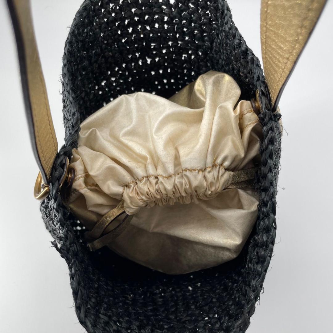 良品✨現行 ポロラルフローレン カゴバッグ ラフィアバッグ 巾着 ゴ