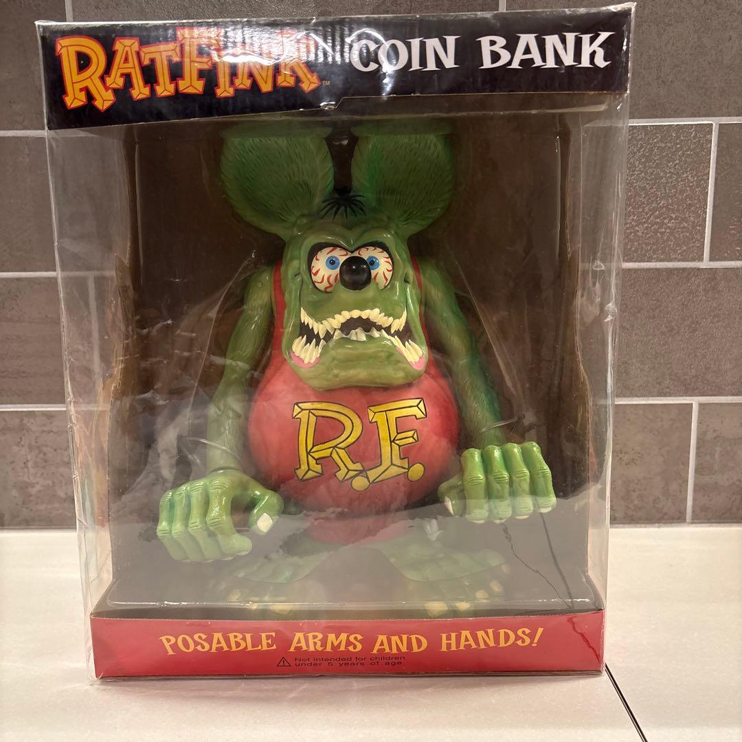 H*U様 RATFINK ラットフィンク　バンク貯金箱　大 RATFINK ジャンボコインバンク🌟 ラットフィンクの特大貯金箱になり