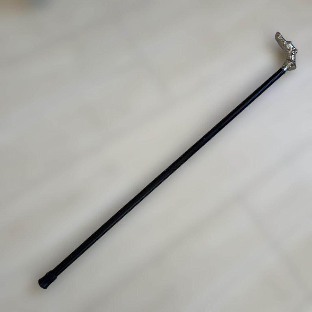 オシャレステッキ】英国 アニマル おしゃれステッキ 銀 犬