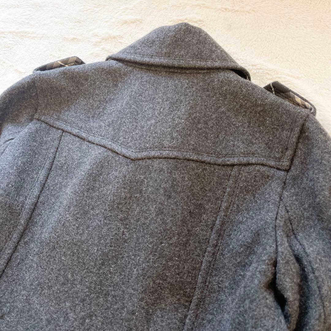 美品☆バーバリーブルーレーベル Pコート 金ボタン ナポレオンコート