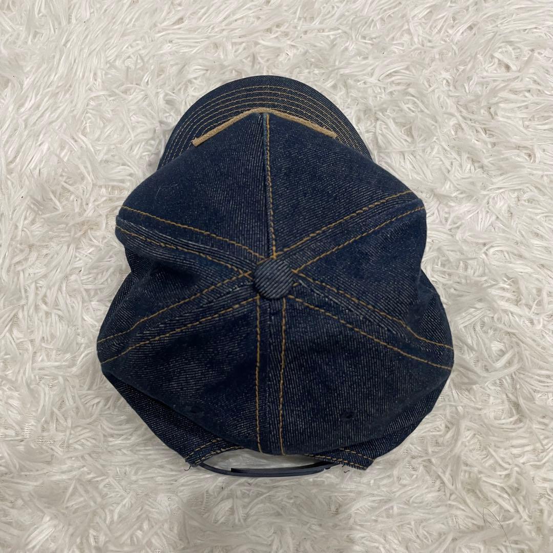 STUSSY 90~00s 6パネル デニムキャップ レザーパッチ オールド - メルカリ