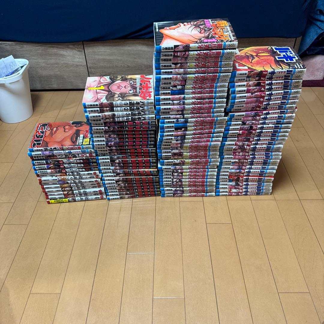 刃牙シリーズ全巻セット バキからバキ道➕外伝付き 108巻計 豪華186冊】 刃牙シリーズ 154冊＋関連本32冊 セット グラップラー刃牙