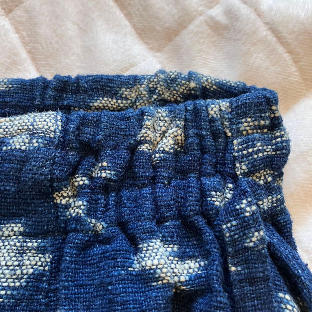 sorairo様専用☆うさとの服 藍染風・ヘンプ混 イカパンツ／巻き