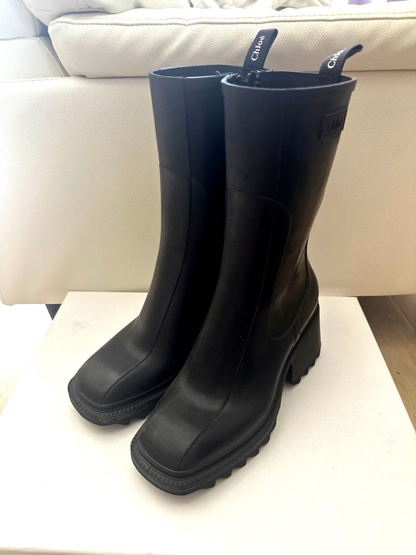 本日限定値下（箱、保管袋あり）Chloe クロエ 黒 長靴 37 Chloe（クロエ） Chloe BETTY CHC22A239Z2 レディース シューズ レイン