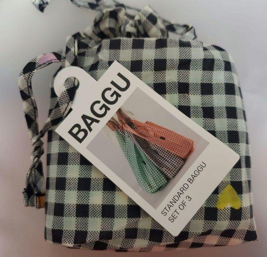 限定値下【新品送料込】BAGGU チェック3種セット+巾着ポーチ付 楽天市場】BAGGU（柄チェック）の通販