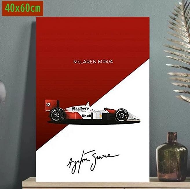 アイルトン・セナ F1 Mclaren MP4 キャンバスポスター A2サイズ - メルカリ