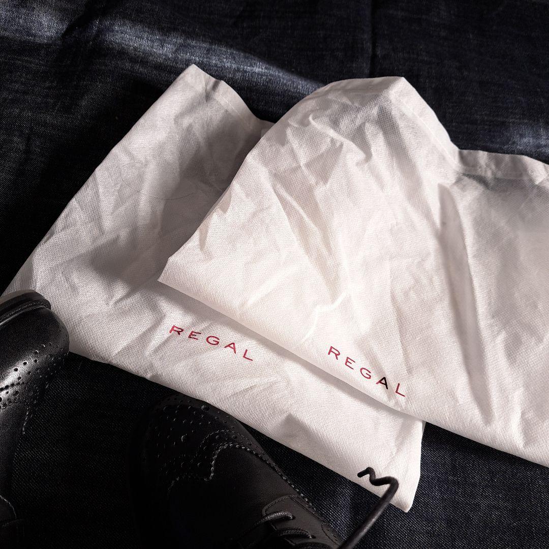 REGAL ブラック ブローグブーツ 22.5cm