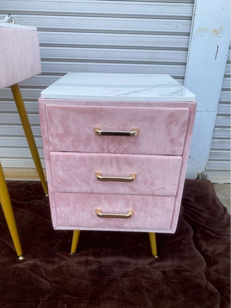 雨宮様専用】大理石風 ドレッサーセット 鏡付き※椅子はつきません。