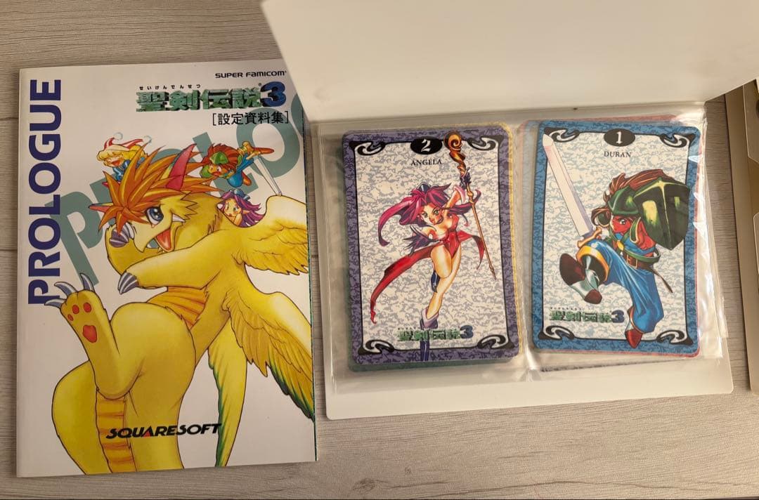 聖剣伝説3】 設定資料集、カードセット24枚、シール有り - メルカリ