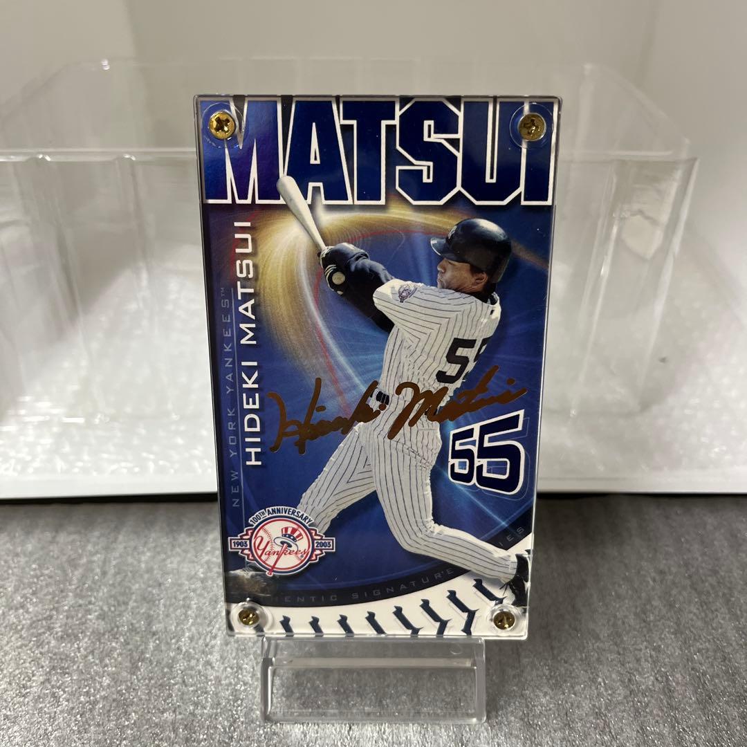 ヤンキース100周年記念 松井秀喜 金箔サインカード MLBホログラム付き
