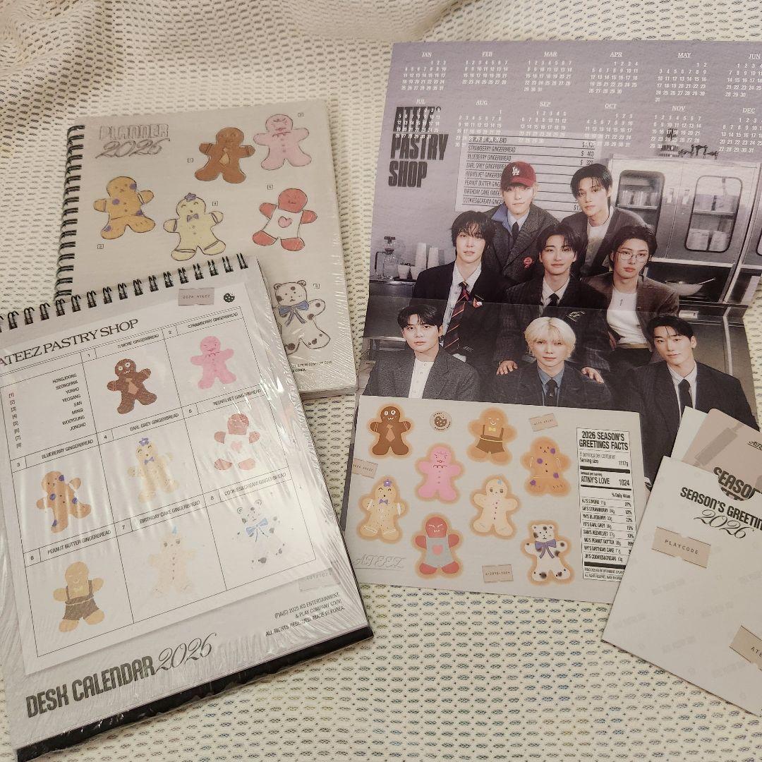 ATEEZ シーグリ カレンダー ダイアリー 2026 SEASON'S - メルカリ