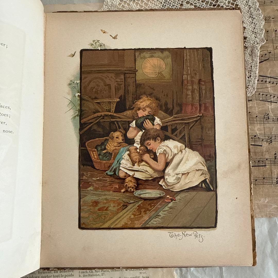 1890年アンティーク美しい挿絵の絵本アーネストニースター洋書ジャンク