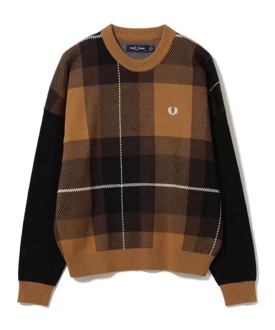 FRED PERRY × Ray BEAMS / 別注 タータンチェック ニット - メルカリ