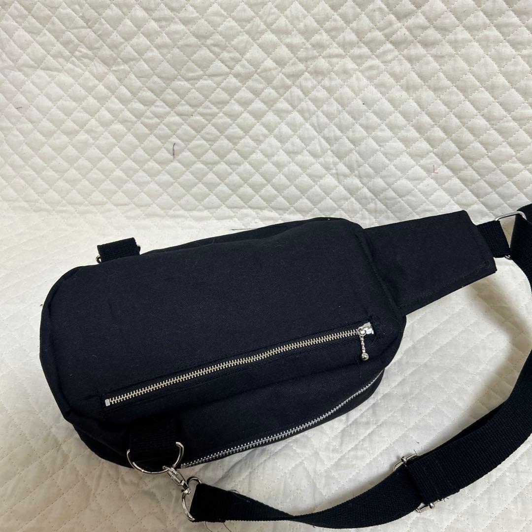 ミナペルホネン ハンドメイド BOXタイプボディバッグ rosyブルー