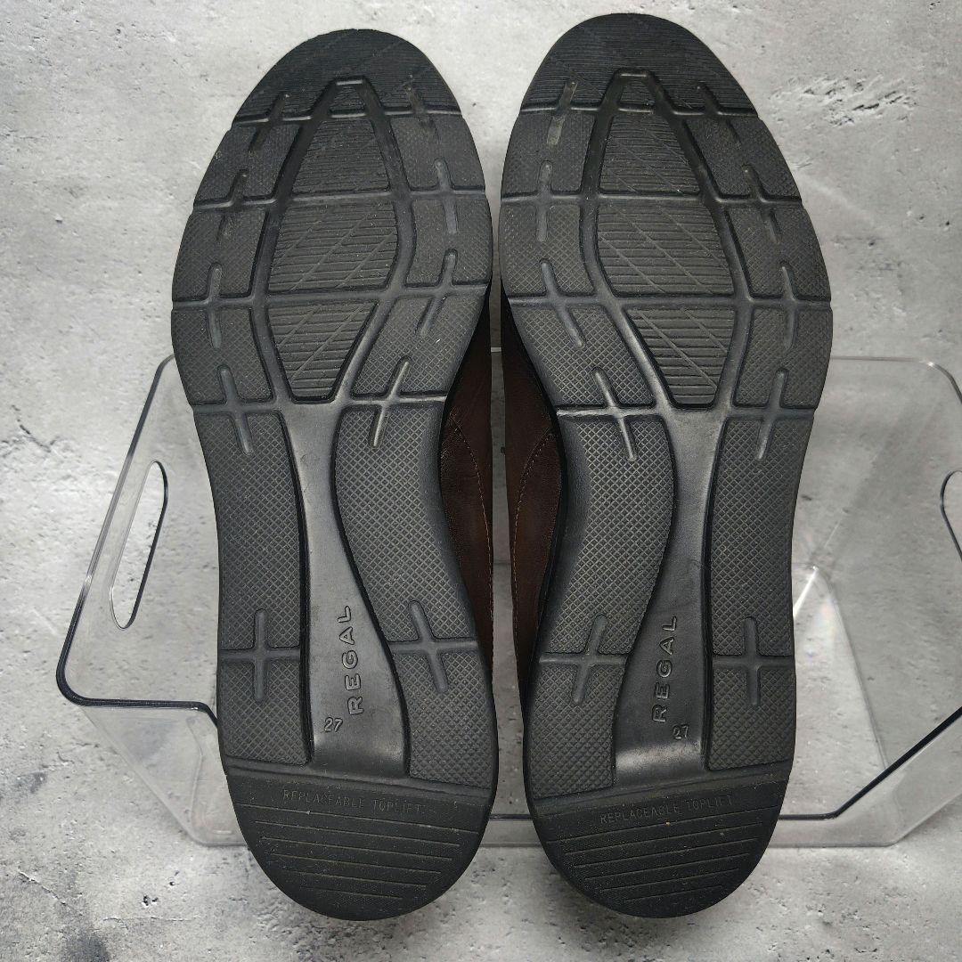 人気定番デザイン】極美品 REGAL【27】レザードレススニーカー