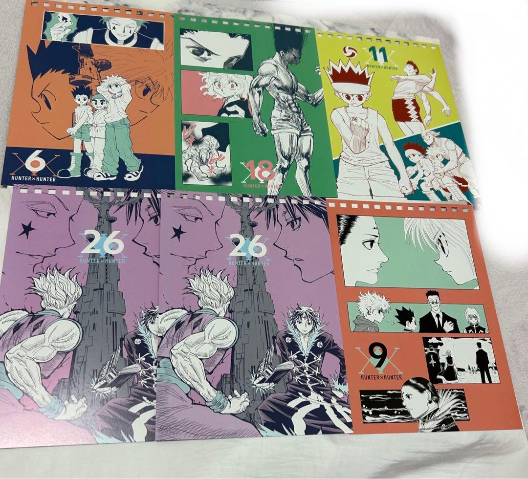 ハンターハンター 原画展 日めくりカレンダー ヒソカ クロロ 6枚セット
