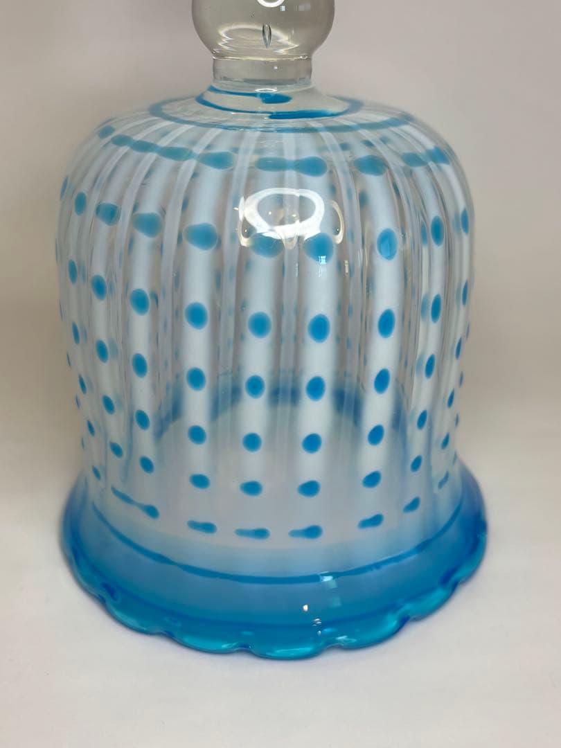 めぐお様専用昔ガラス フリル ドット 乳白色 コンポート 気泡 アンティーク