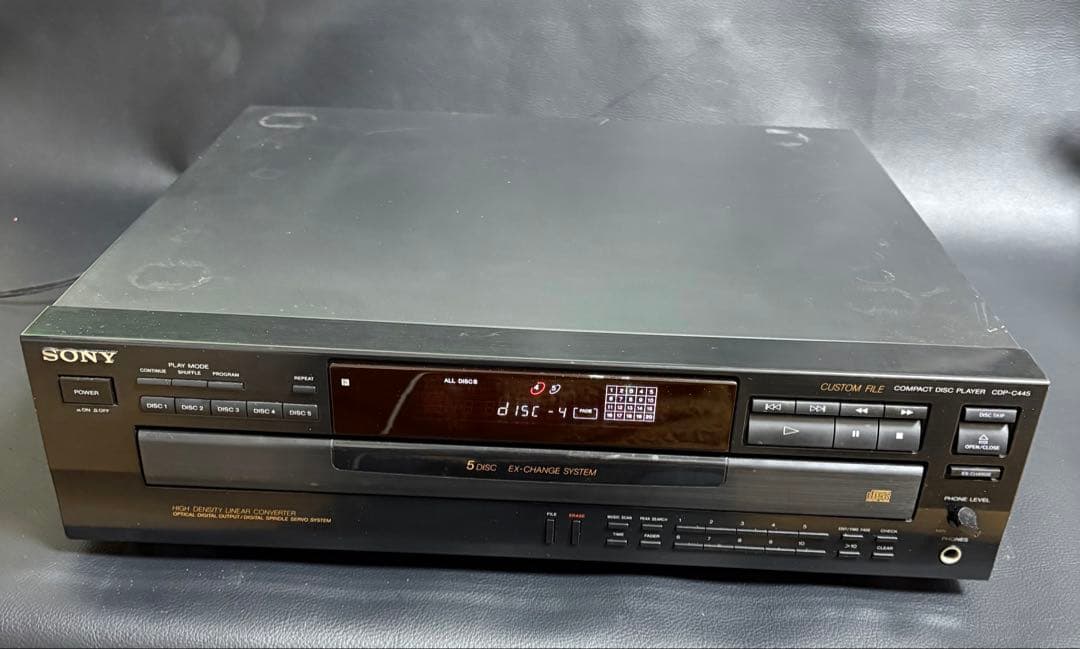 【通電確認済み】SONY CDP-C445 回転式5連装CDプレーヤー Amazon.com: Sony CDP-C445 Compact Disc Player 5 Disc Changer