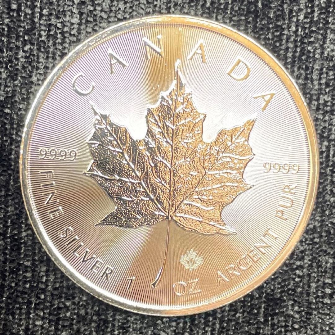 2021年 (新品) カナダ「メイプルリーフ」純銀 1オンス 銀貨 メイプルリーフ銀貨 新品 1オンス クリアケース入り カナダ 2021年