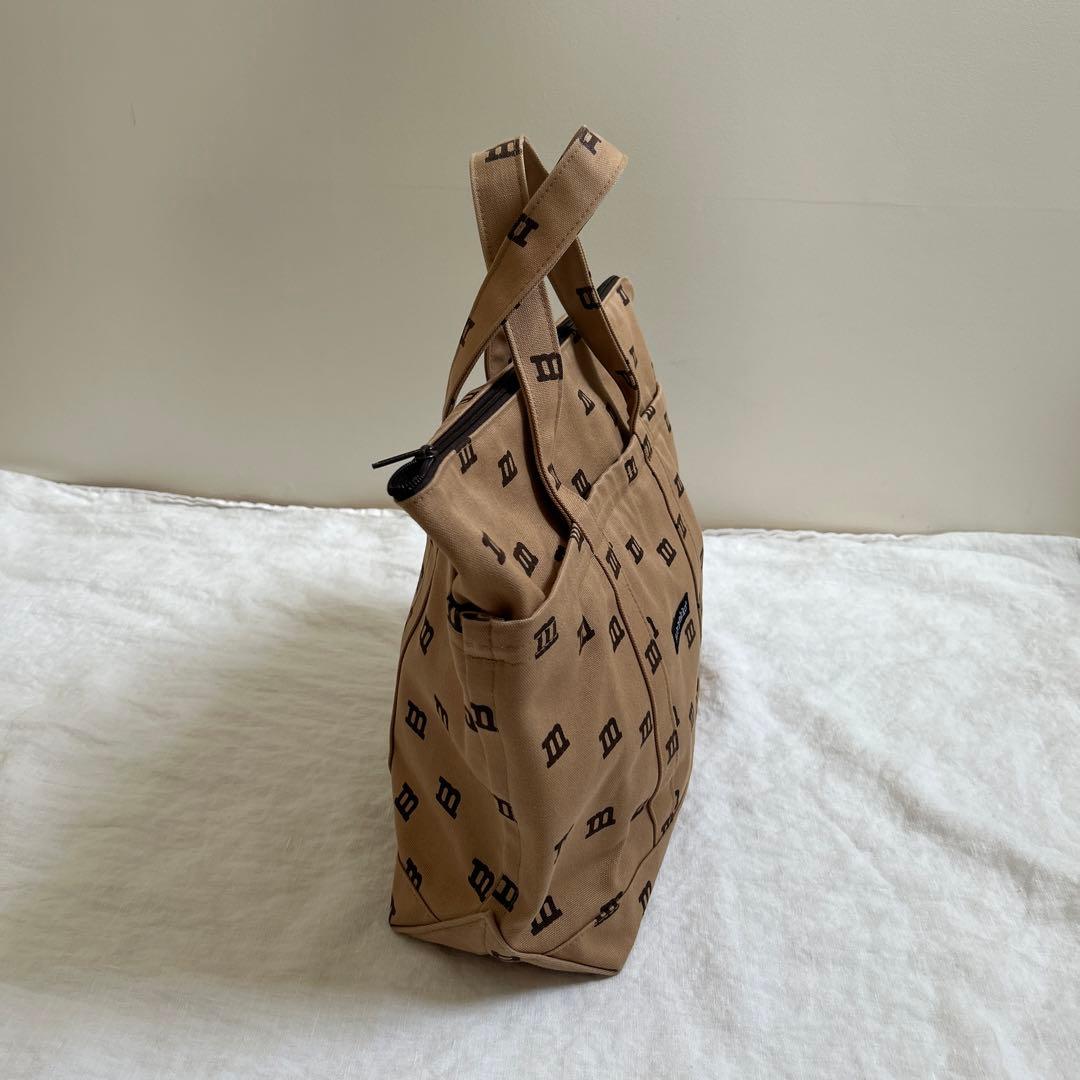マリメッコmarimekko ベージュ キャンバス トートバッグ マザーズ
