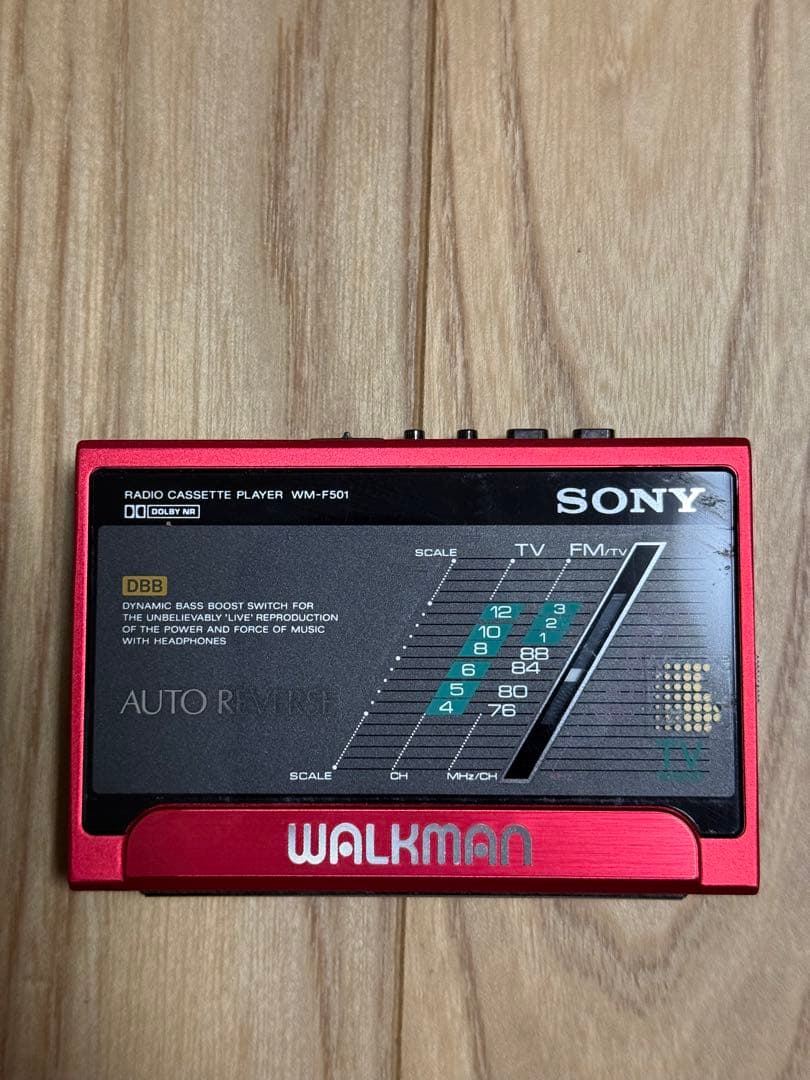 SONY WM-F501 ラジオカセットプレーヤー 赤 Yahoo!オークション -「sony wm 501」の落札相場・落札価格