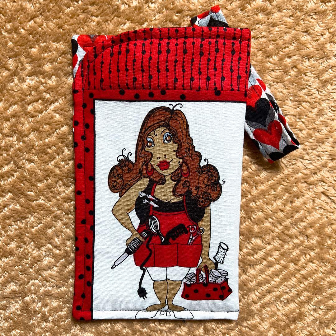 ロラライハリス ヘアメイクサロンレディ柄 ハンドメイドバックインス