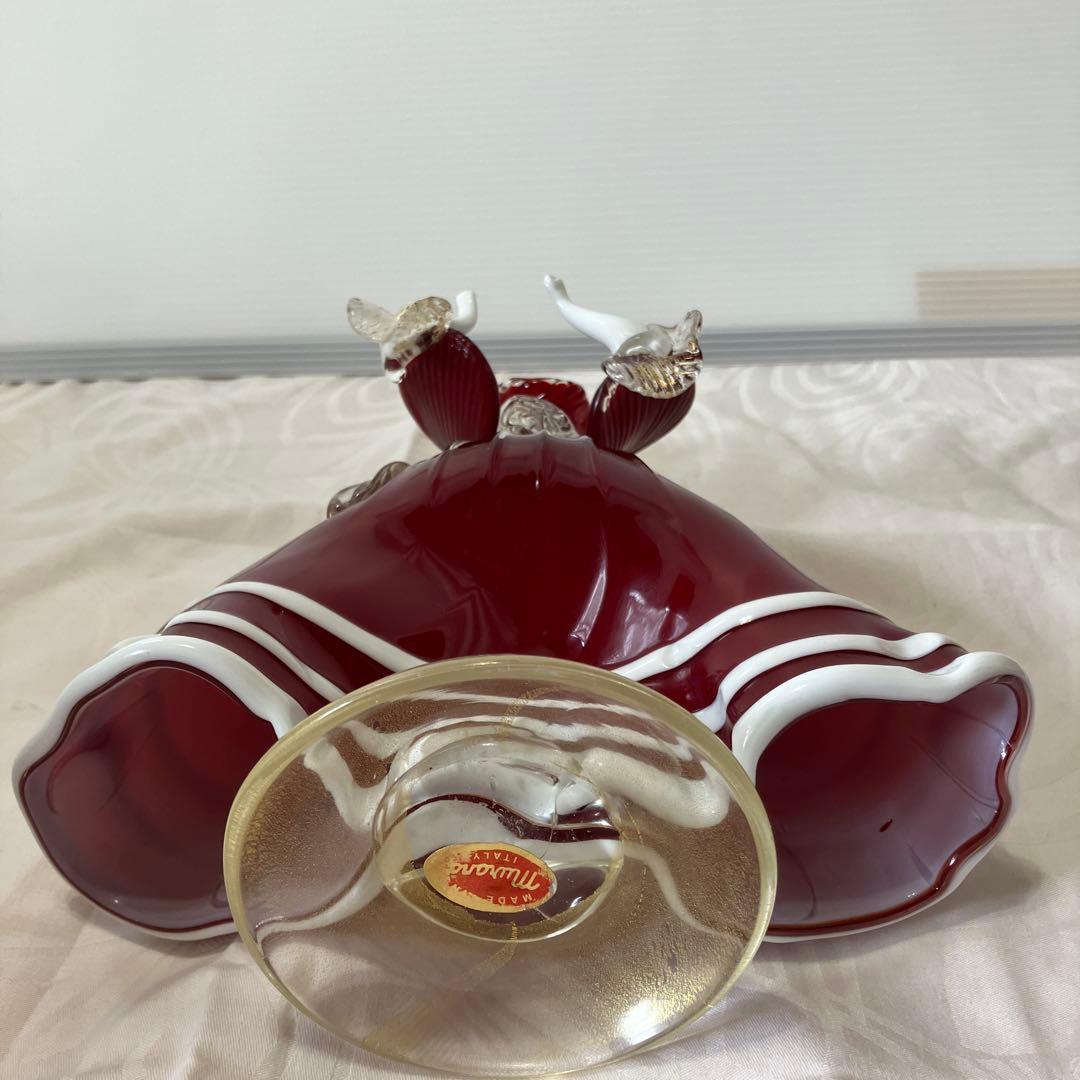 ベネチアンガラス美術品工芸品ムラーノガラスペア人形赤金彩 - メルカリ