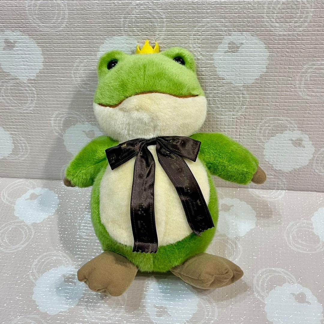 希少 セキグチ かえるの王様 ぬいぐるみ 26cm 昭和レトロ 当時物
