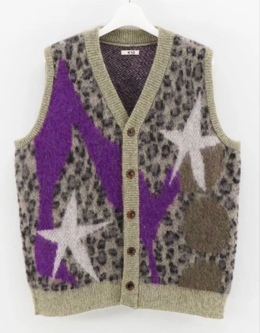 KHOKI レオパードモヘアベスト THEOREM ベスト ジレ mcg3647-Layer of Leopard VN Vest レオパード