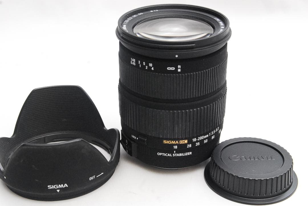 SIGMA ZOOM 18-200mm 1:3.5-6.3 DC OS 良品 DC（シグマ） シグマ SIGMA 18-200mm F3.5-6.3 DC MACRO OS HSM