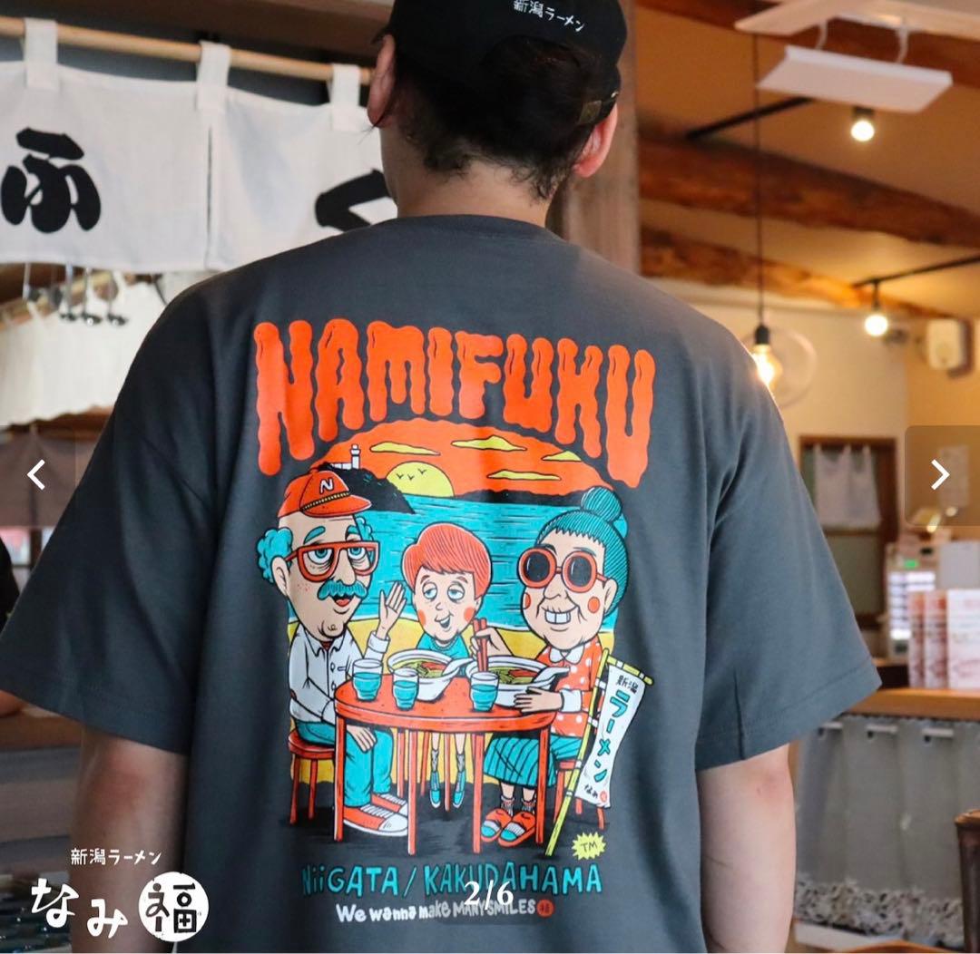 新品 なみ福 TM paint NAMIFUKU TシャツMチャコール 難波章浩 - メルカリ