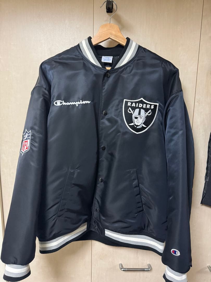 Raiders Champion レイダース チャンピオン スタジャン Bboy 海外限定 NFL JHデザイン LV Raiders ラスベガス レイダース