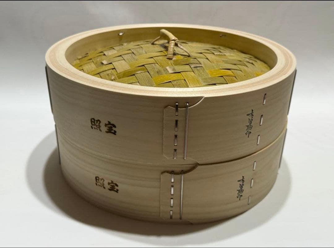 ひろ様、購入予定商品・桧製蒸籠27センチ１段・蒸し板セット　40×40蒸し布1枚 楽天市場】ひのき 中華せいろ 27cm／1段 蓋付き 蒸籠 檜 竹 網代編み