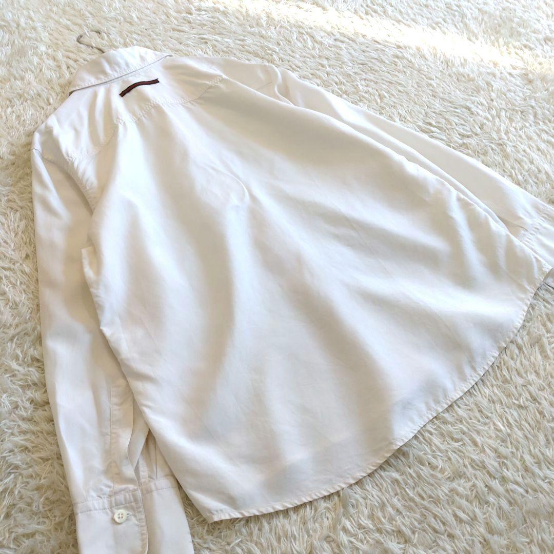 GUCCI レギュラーカラーバックシェリーラインリボンテープシルク