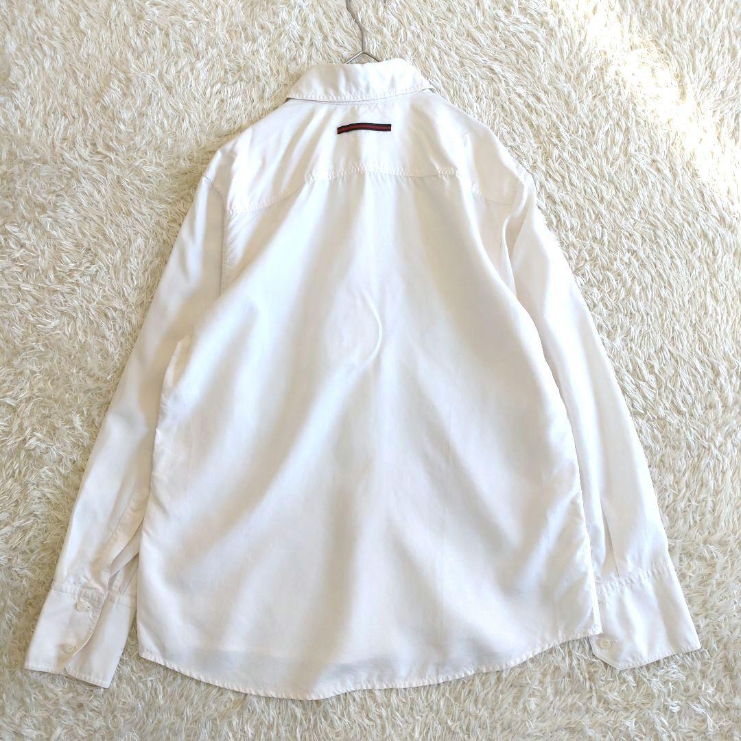 GUCCI レギュラーカラーバックシェリーラインリボンテープシルク