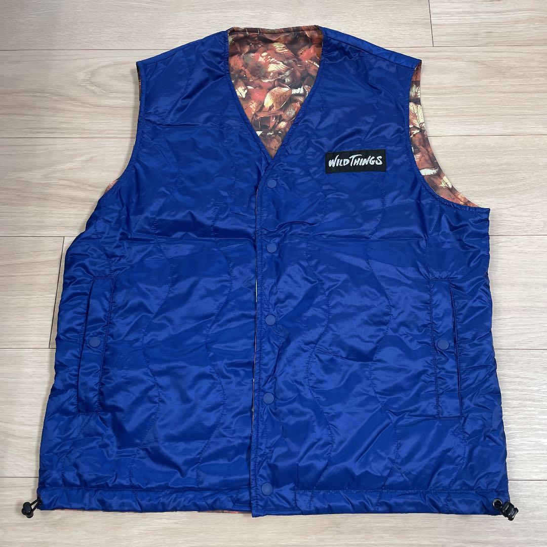 WILD THINGS リバーシブルベスト　枯れ葉柄×ブルー　別注レアベスト 楽天市場】WILD THINGS ワイルドシングス サプレックス リバーシブル