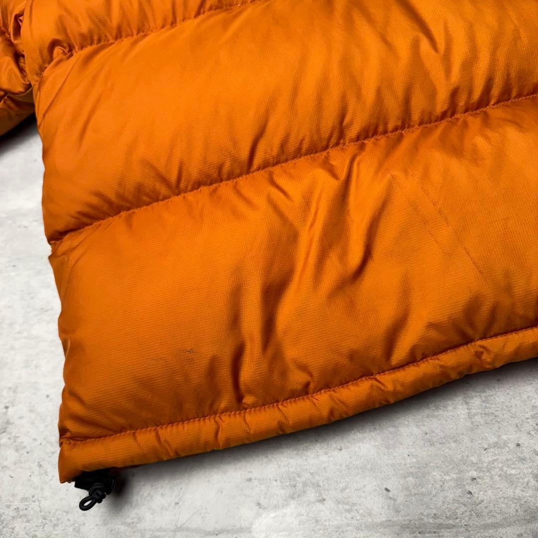 THE NORTH FACE センターロゴ ヌプシ ダウンジャケット オレンジ