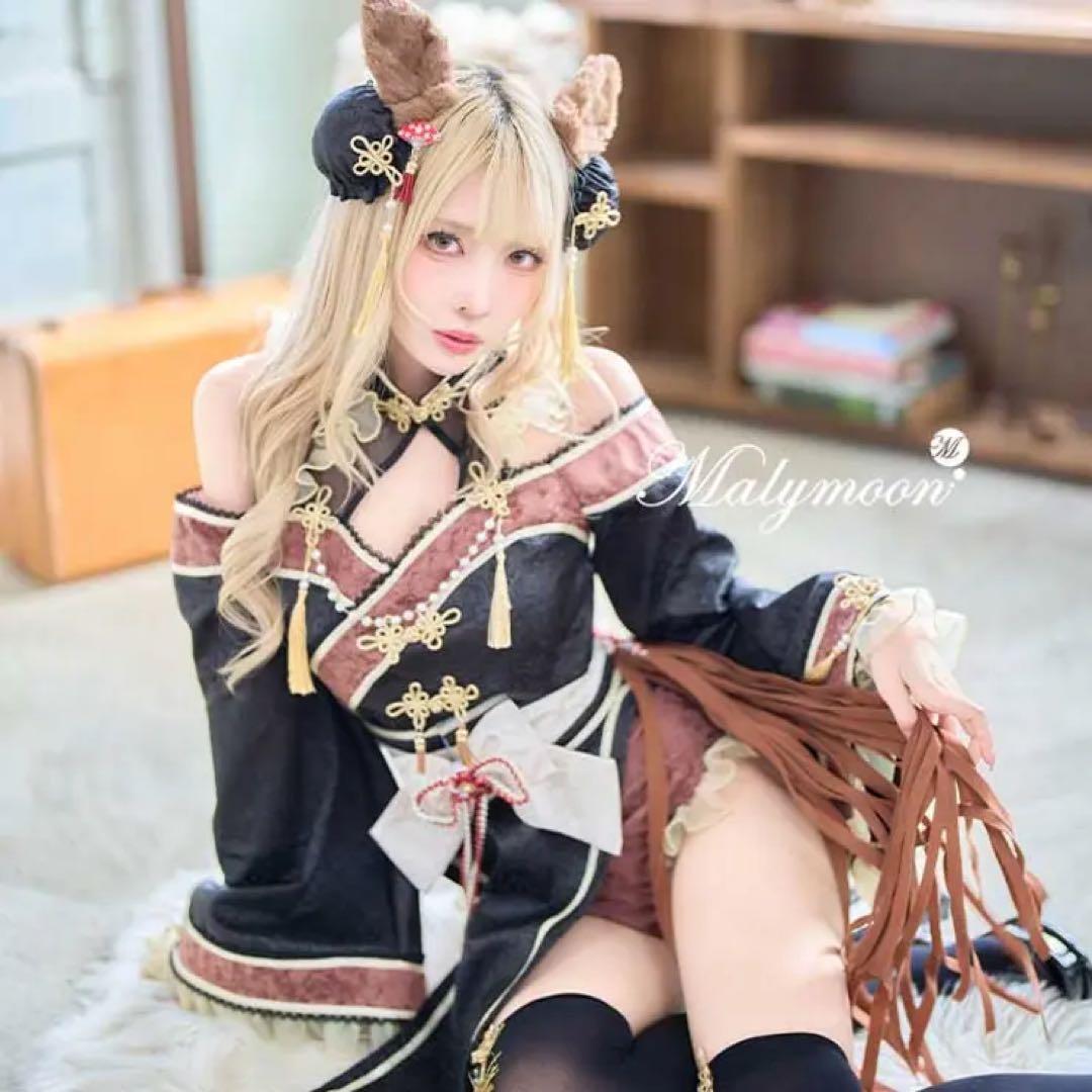 【完売品】Malymoon ブラックチャイナテールホースドレス マリームーン 即日発送】ブラックチャイナテールホースドレス《オリジナルコスプレ10