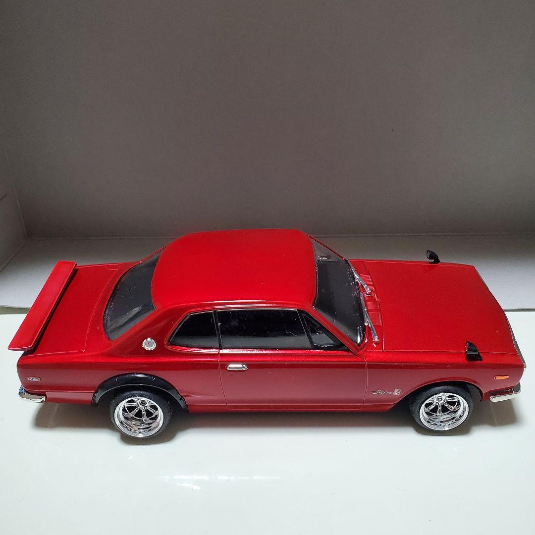 アオシマ 楽プラ キャンバー加工 GTR ハコスカ 1/24 日産スカイ 完成品
