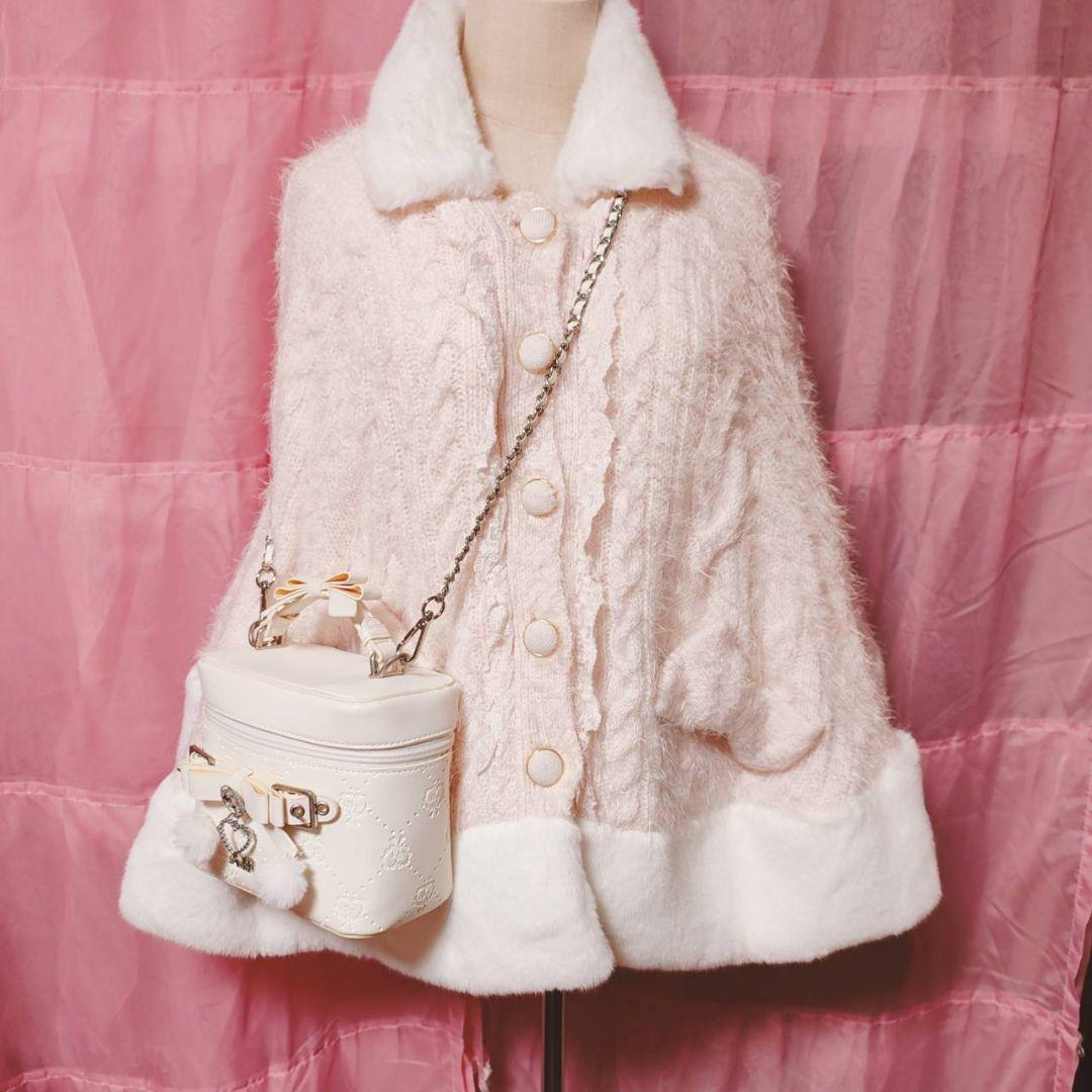 大人気 リズリサ ピンク ポンチョ コート ケープ 姫ギャル 姫系 y2k