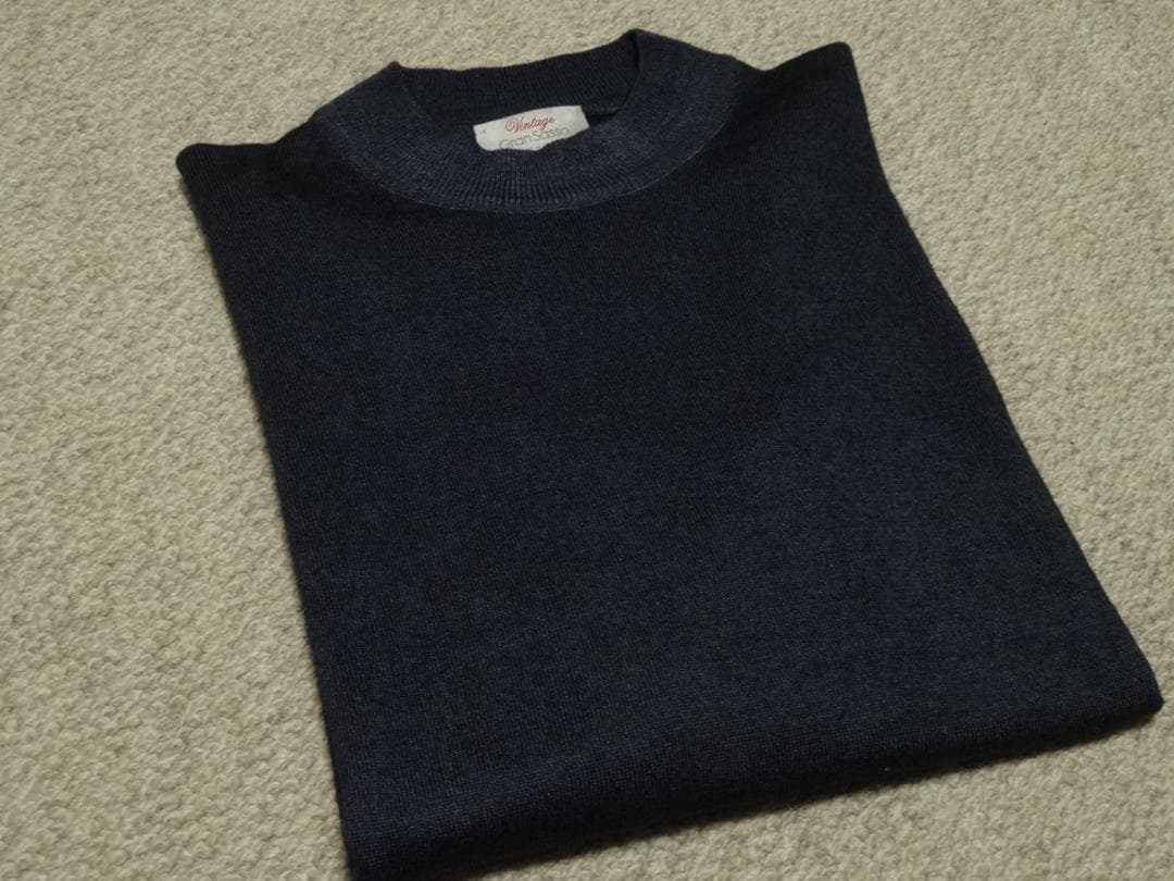 新品　定価3.5万円以上　グランサッソ・ヴィンテージ　モックネックニット　５０ Gran Sasso（グランサッソ） モックネック ニット 55155 14290 メンズ