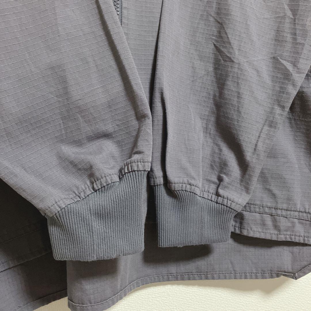 Carhartt グレー リップストップ フルジップジャケット M ロゴ入り
