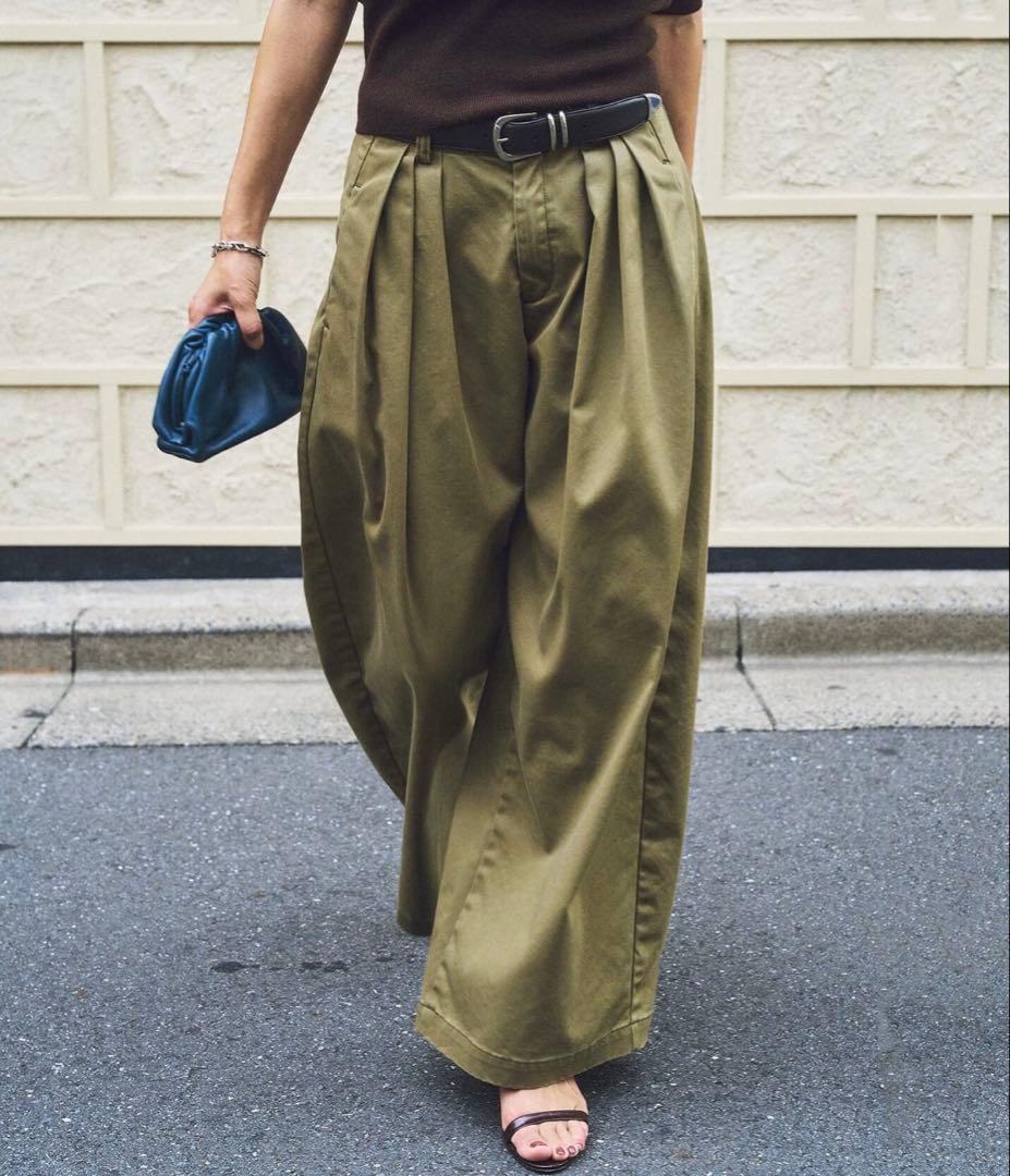 plage R’IAM リアムスーパーワイドチノパンツ34 Plage☆R'IAM WIDE チノパンツ キャメル 34 - メルカリ