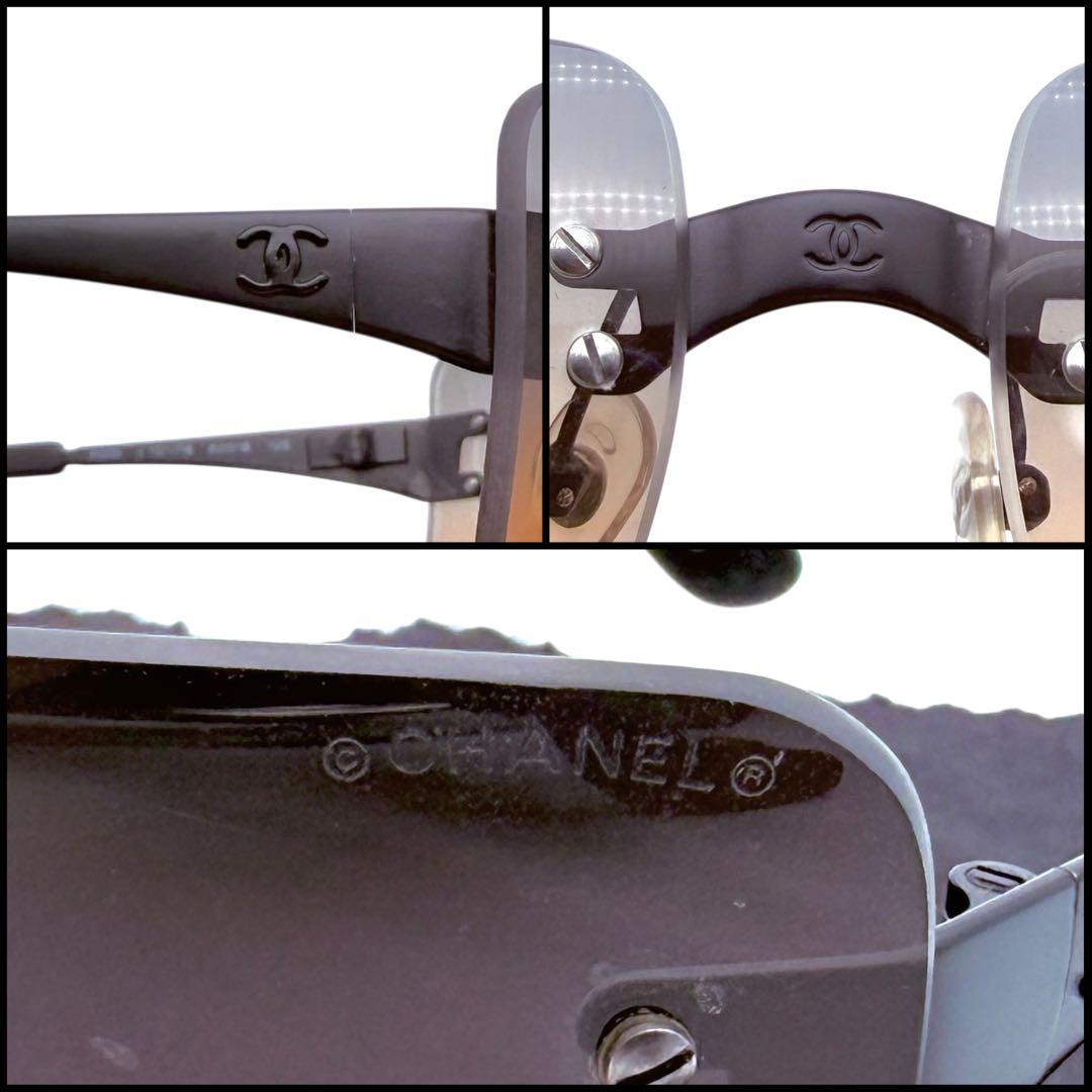 CHANEL シャネル リムレス スクエア サングラス ココマーク ミラー