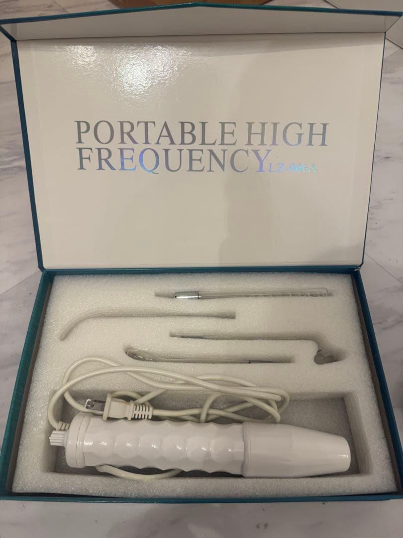 美顔器4点セット☆ポータブル高周波美容器ハイフルクエンシーデバイスセット 高周波オゾン ハイフルクエンシー 美顔器 HD プローブ 28649用 エステ