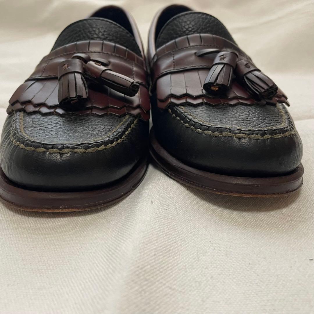 き*ょ様 old H.S.TRASK キルトタッセルローファー コンビ 黒茶 7