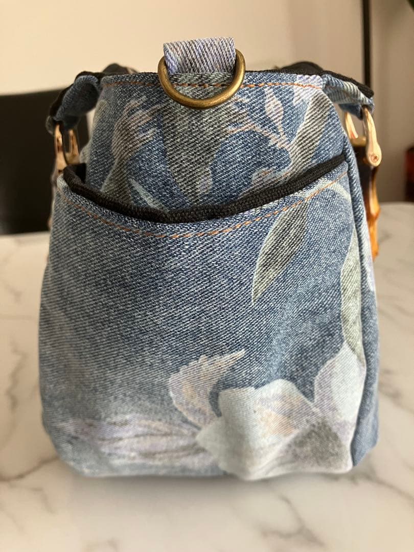 851 ピエロ様専用 花柄デニムリメイクバック ハンドメイド 3点