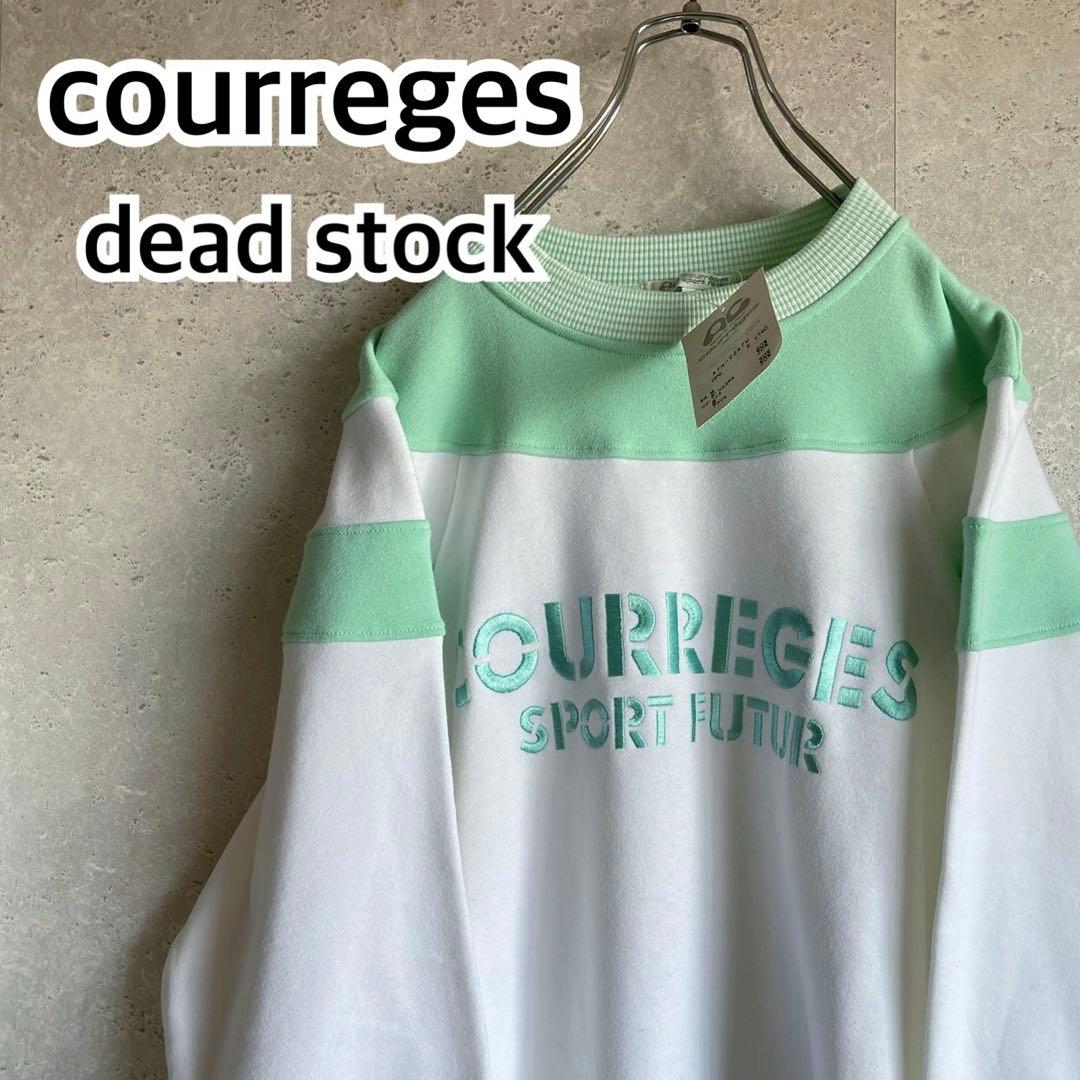 Courreges トレーナー スウェット ロゴ エナメル 黒 ピンク M 未使用